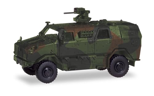 herpa Modello militare di trasporto universale (ATF) Dingo con FLW 200, decorato, in miniatura in scala 1:87, da collezione, made in Germany, plastica
