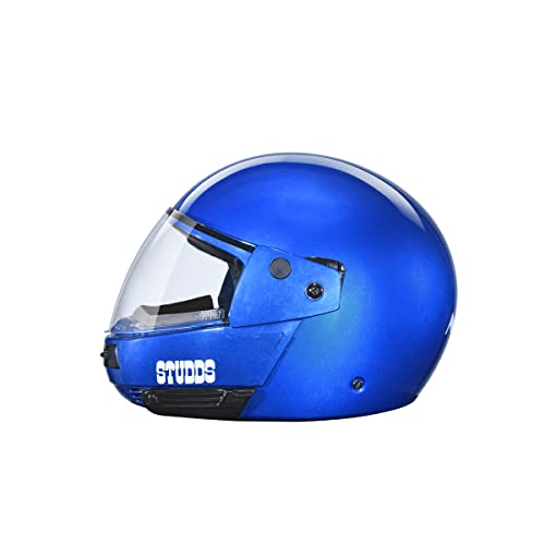Image of Studds Ninja Pastel Plain Flip Up Full Face Helmet (Flame Blue, L)