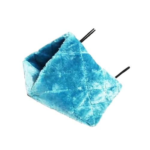 KIXZSAZ 鳥は柔らかい生地の鳥かごに満足しています。快適さと安全性のために設計された鳥やインコ用のコットンケージハムスターケージ, 青, S (17x16x12cm)