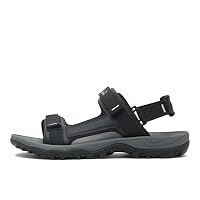 Peter Storm Men's Saunton II Sandals with Adjustable Straps, Grippy Rubber Sole & Nubuck Leather Upper, Summer Footwear (Black, UK Footwear Size System, Adult, Men, Numeric, Medium, 9)