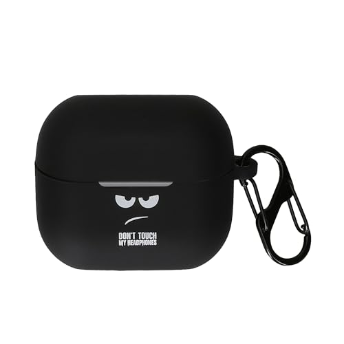 kwmobile Custodia per Samsung Galaxy Buds 3 / Galaxy Buds 3 Pro Cover - Protezione Resistente per Auricolari Wireless - in Silicone Antigraffio - Don't touch my Headphones