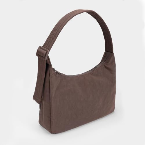 Image of FASTFAIRY Nylon Shoulder Bag - Adjustable Quilted Strap, Structured Slouchy Design with Interior Zip Pocket