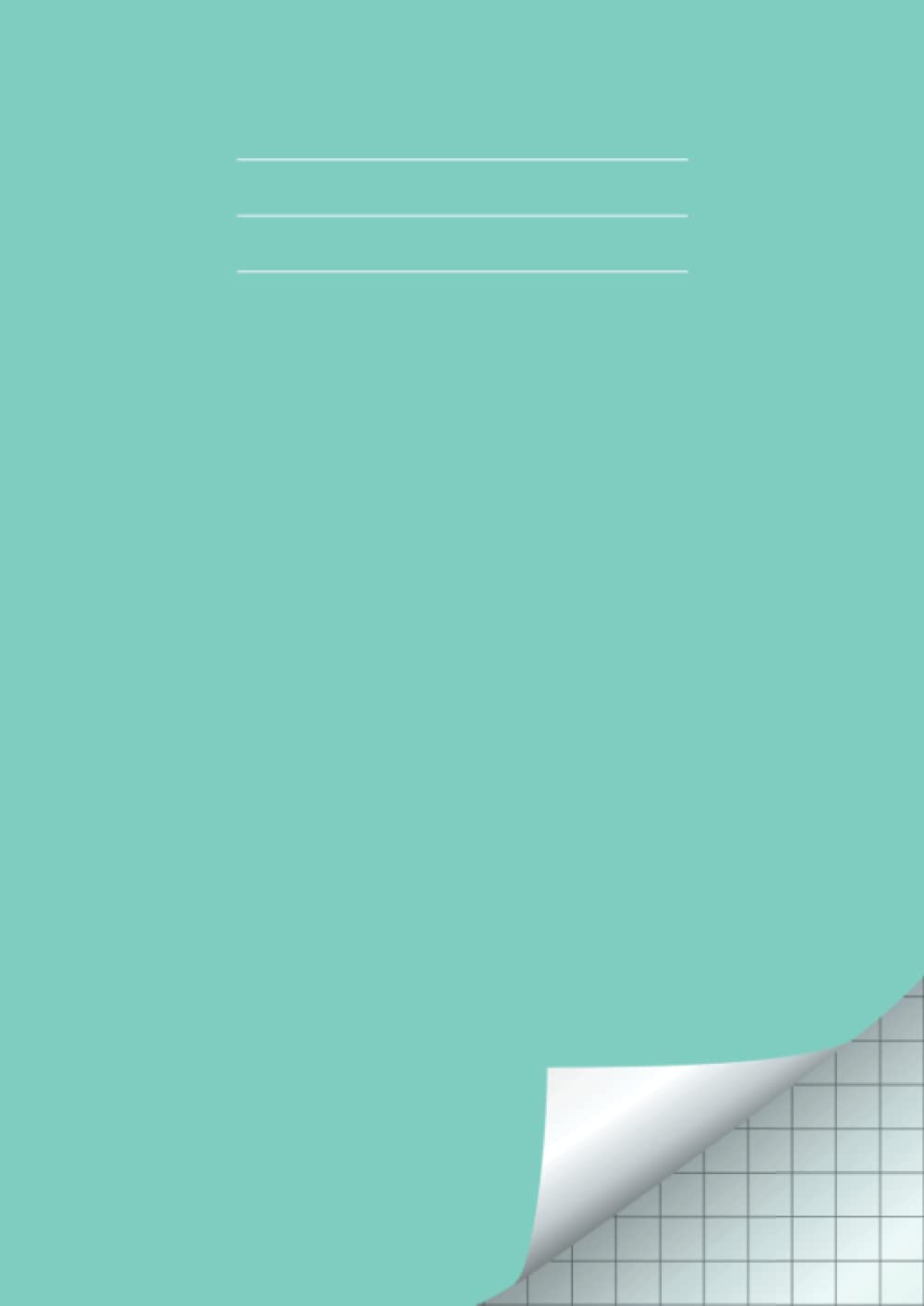 Graph Paper Notebook A4, School Maths Exercise Book: 10mm (1cm) Squared Paper for Mathematics , Graph, Writing Pad A4, 100 Pages Quad Ruled Pearl Aqua Colour