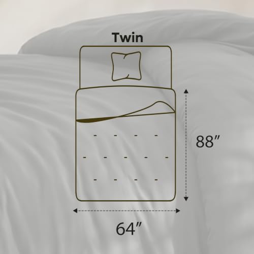 Image of Utopia Bedding 2 Pc Twin Comforter Set, All Season Bedding, Grey