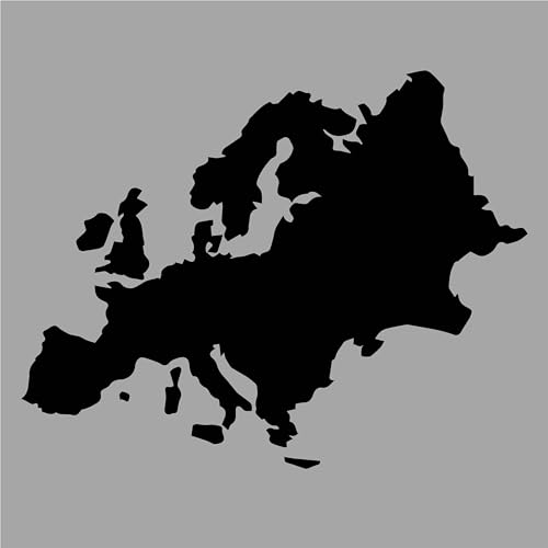 Image of Kayra Decor Europe Map Wall Stencil for Painting, Art and Craft - 12 inch x 12 Inch.