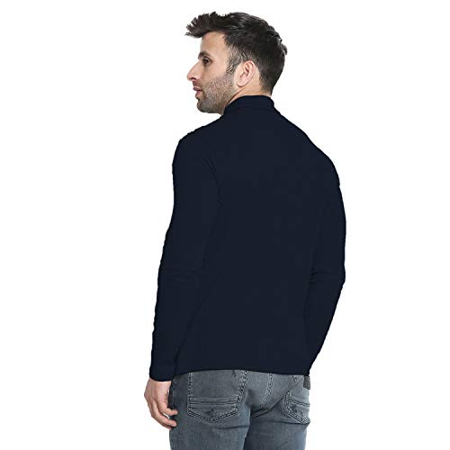 Image of CHKOKKO Men's Winter Wear Cotton High Neck Full Sleeves Regular Fit T-Shirt