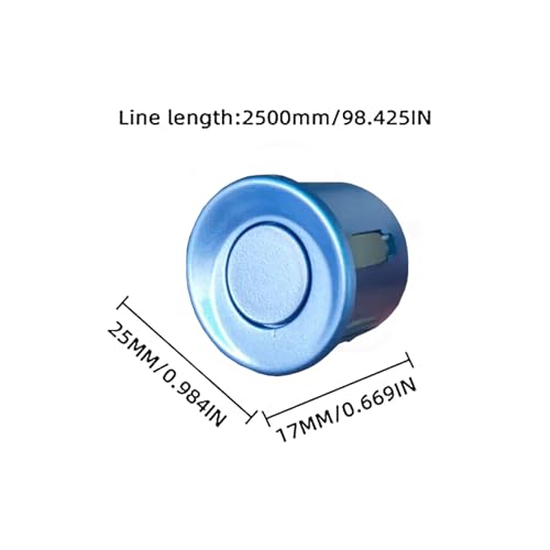 Image of LCD Parking Sensor Kit - Displays Data on Original Screen, Easy Rear Installation, Compatible with CVBS Cameras (Not for AHD), 18 Probe Colors to Match Any Vehicle LightBlue