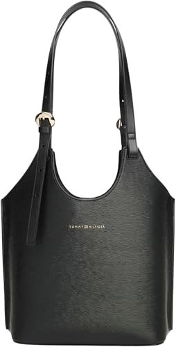 Tommy Hilfiger Women's Th Modern Mini Tote AW0AW18617 Tote, BLACK (Black), One Size