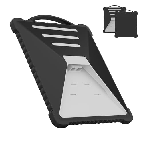 Mwin Starlink Mini Protective Cover - Waterproof & Scratch-Resistant Starlink Mini Accessories Silicone Case, Portable Protector with Wavy Edge Design for Satellite Antenna, Perfect for RV (Black)