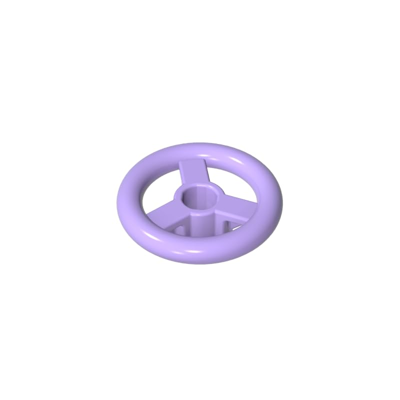 Gobricks Transportation 2X2 Small Steering Wheel 50PCS Compatible with Lego GDS-2131 Classic Bulk Toy MOC Color:Lavender