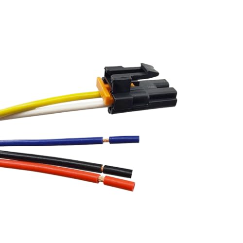 Image of DSkoiph 3 Pins 645-512, 89018778, 89019351, 1581773, Pigtail A /C Blower Motor Resistor Connector Harness 8e5h-19e624-a Blower Motor Plug Cable Compatible with GMC Sierra Chevy Tahoe Silverado Buick