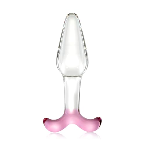 Image of ferch Glass Anal Butt Plug, Crystal Anal Trainer Toys with Long Neck, Anal Expander Training Masturbation, Unisex Anal Plug for Men Women