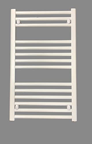 Greenedhouse Milano White - Toallero calefactor recto (500 mm x 800 mm), color blanco Cover