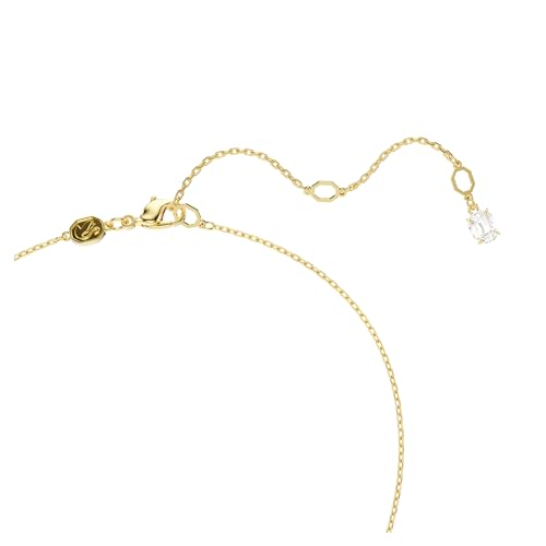 Swarovski Stilla Pendant, Square Cut, Clear, Gold-Tone Finished3