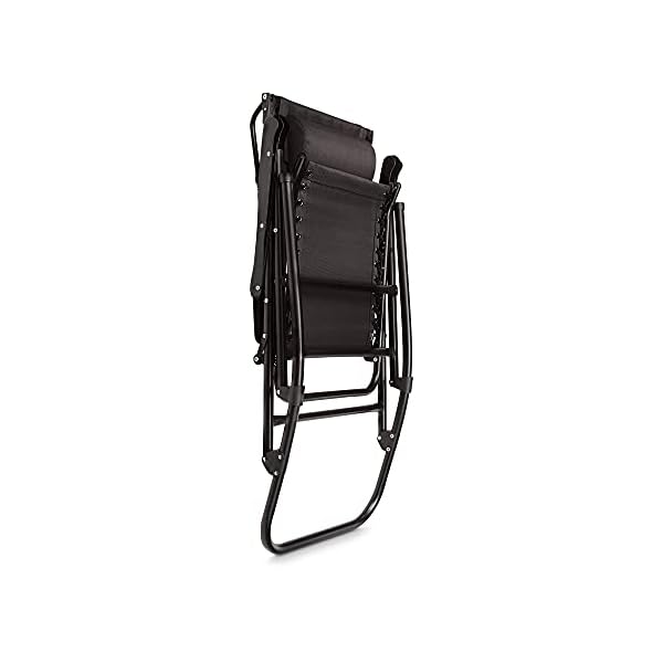 Amazon Basics Foldable Rocking Chair with Canopy - Black - Image 5