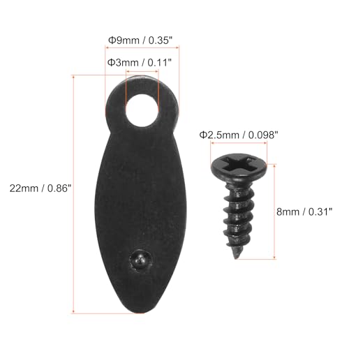 Image of HARFINGTON 50Pcs Picture Frame Backing Hardware Clips with 50Pcs Screws Photo Frame Turn Button Fasteners Picture Turn Backing Clips for Craft Hanging Picture Drawing Craft, Black