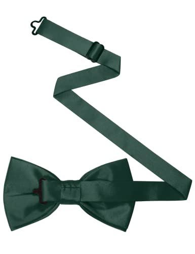 Image of JEMYGINS Solid Color Pre-tied Bow Tie Adjustable Bowtie for Men