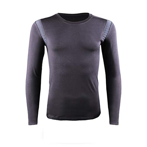Ouruikia Men's Thermal Underwear Shirts Modal Thermal Tops Sports Thermal Base Layer Tops3