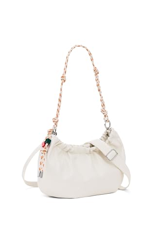 Desigual bolso de hombro bolso bandolera Half Logo Waver Shoulder Bag Beige Crude crema