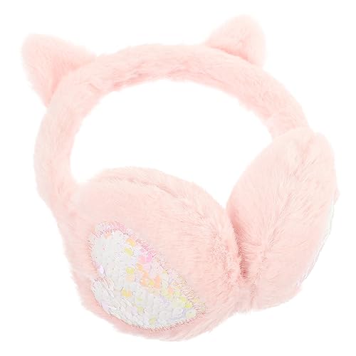 Veemoon Stylish Plush Earmuffs for Women Girls Winter Warm Ear Covers Soft Fabric Breathable Anti-cold Protection
