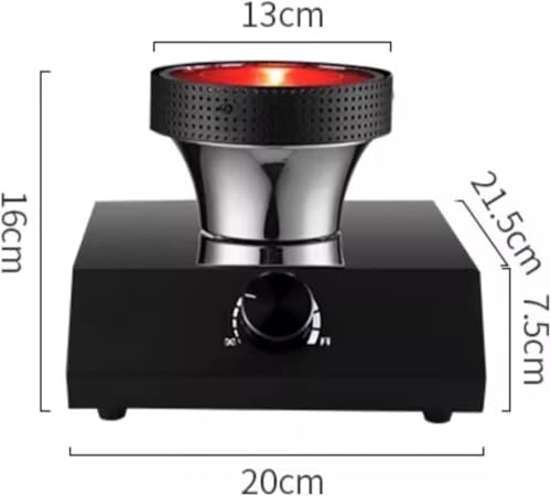 Mavdecll Siphon -Kaffeemaschine, Vakuumkaffeemaschine mit Halogenlampenheizung, Kaffeebrauertopf, Rotationsschalter verstellbare Wärme, für Home Office, 5 Personenkapazität