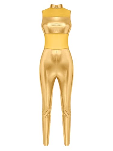 Body métallique brillant de gymnastique coupe ajustée adulte Kaerm
