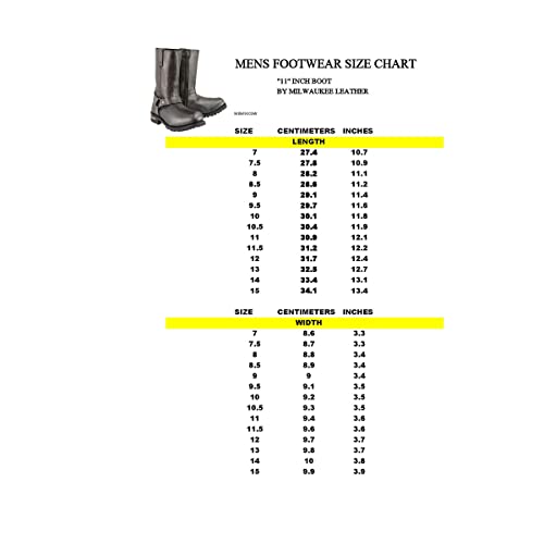 Image of Milwaukee Leather Men's Distressed Gray Leather 11-inch Classic Harness Square Toe Motorcycle Boots MBM9006 | Premium Material, Square Toe, Rider Ready, Durable Everyday Wear