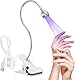 UV-Lampe für Nägel, Gel, 5 W, Mini-Nageltrockner, UV-Lampe für Nägel, Gel, professionelle Anwendung, UV-Lampe, mit 360 Grad drehbarem Kopf, für die Maniküre, trockene Finger (Silber)
