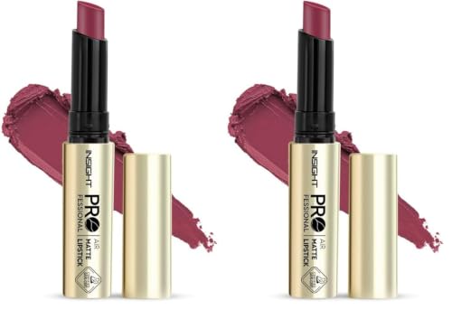Image of INSIGHT Professional Air Matte Lipstick | Smooth Finish | All Day Comfort | Infused with Rosehip Oil and Avocado Butter | One Swipe Color - (Raya) (3g) (Pack of 2)