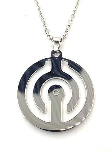 belelle - Collar Colgante Celta Mujer Modelo Laberinto - Amuleto de Protección - Colgante Acero Inoxidable