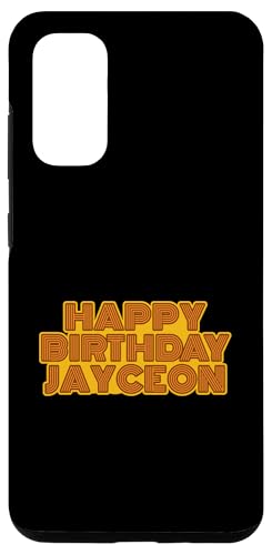 Galaxy S10+ Happy Birthday Jayceon Personalized Name Retro Typography Case