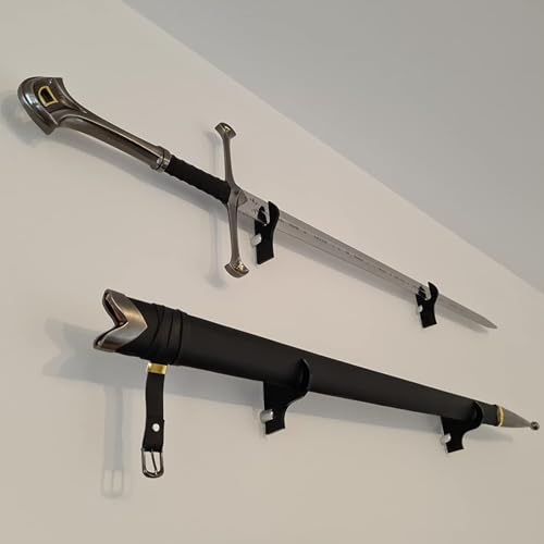 WLSANX Wandhalterung Schwert Display Wandhalterung Katana Ständer Samurai Schwerthalter für Schwert Dolch Axt Schlüsselklinge kein Schwert Vertikale Anzeige