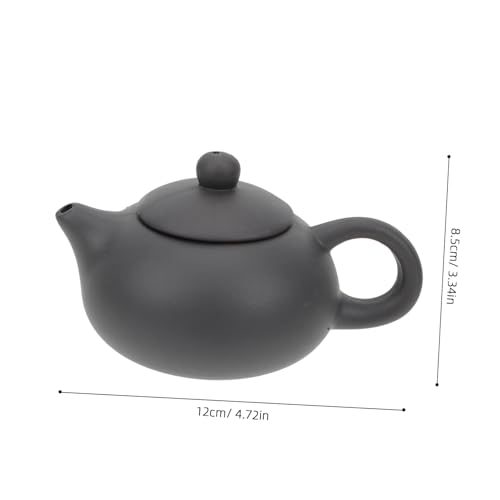Tetera de arcilla morada con aislamiento térmico y tazas con filtro integrado 3