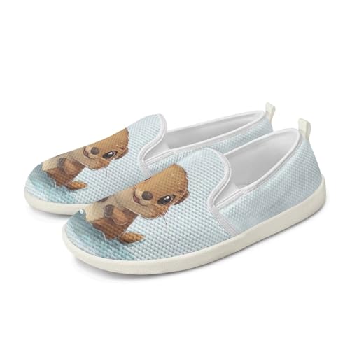 Cute Capybara Otter Print Work Shoes Flat Tennis Business Walking Loafer Outdoor Sneaker for Women
