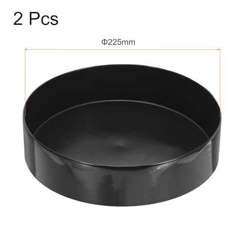 Image of uxcell 2pcs Rubber End Caps 225mm(8 7 /8 Inch) ID x 80mm(3 1 /8 Inch) H Vinyl Round Tube Bolt Cap Cover Screw Thread Protectors Black