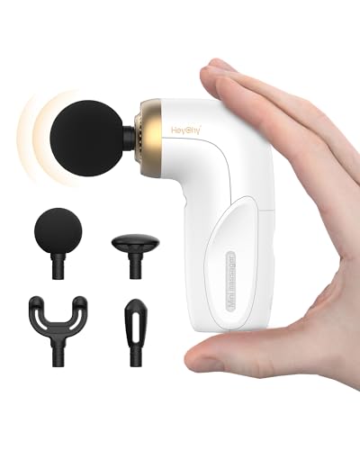 HEYCHY A1 Super Mini Massagepistole, Percussion Tiefengewebe Muskelmassagegerät, Reise Massagepistole, Kompaktes Sportmassagegerät, Tragbares Handmassagegerät für Büro, Zuhause, Geschenke für Ihn/Sie
