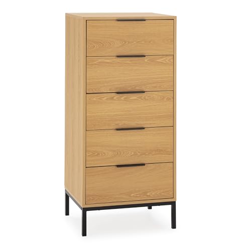 HOMN LIVING Cómoda Alta Auri 5 cajones