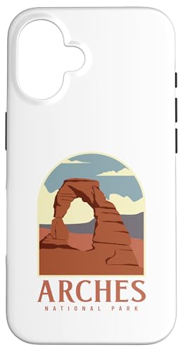 Utah Vintage Retro Hiking Camping Arches National Park �X�}�z�P�[�X iPhone 16 �p
