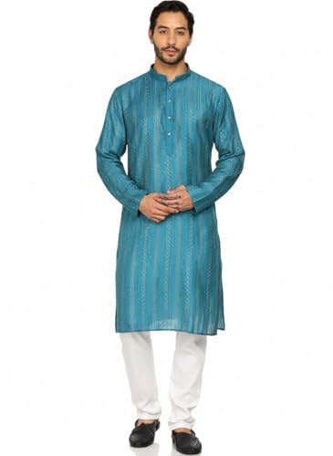 Image of Amazon Brand - Tavasya Men Maroon Self-Design Sequinned