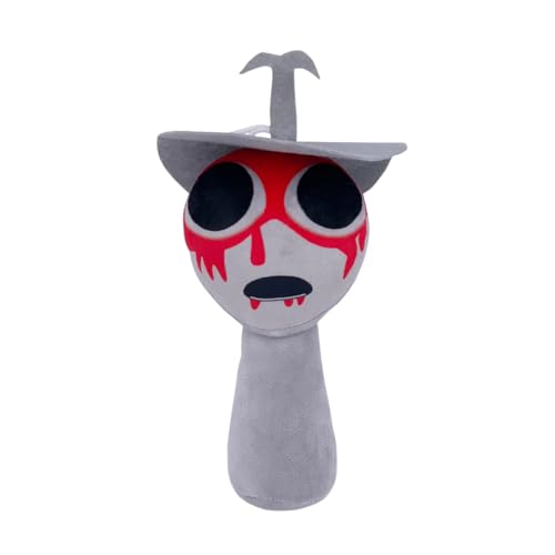 Image of Grey Red Eye Sprunki Plush Toys