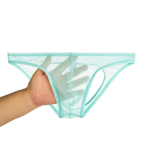 Evankin Men's Brief Underwear with Mesh See Through Jockstrap Thong Underpants Ice Silk Sexy Low Waisted Underwear3