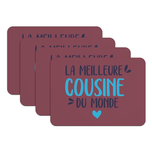 Sets de table antidérapants caoutchouc rouge contre les taches