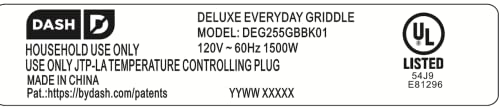 Dash Deluxe Everyday Electric Griddle With Dishwasher Safe Removable Nonstick Cooking Plate For Pancakes, Burgers, Eggs And More, Includes Drip Tray + Recipe Book, 20” X 10.5”, 1500-Watt - Black #TOP6