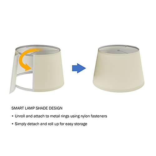 Lavish Home Tripod Floor Lamp-Modern Light With Led Bulb Included-Natural Oak Wood With White Shade For Bedroom, Living Room, Or Home Office #TOP4