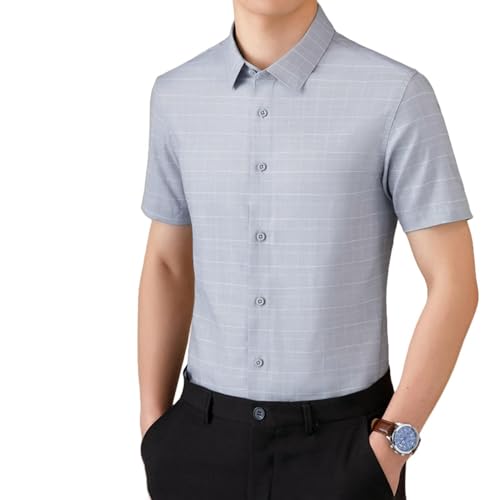 Chemise d'été pour homme anti-transpiration manches courtes chic