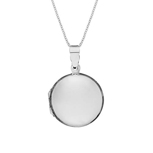 Collier Médaillon Rond Argent 925 Femme Pendentif Bombé Gravable Gourmette Silverly