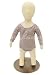 (CH06M-JF) ROXYDISPLAY™ New Child Dress Form 6 month white jersey form cover, with head, flexible arms, fingers & legs, metal base