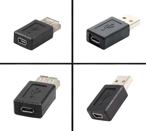 Image of ( 4 Model USB Male to Micro USB Female OTG Adapter, USB Male to Mini USB Female OTG Adapter, USB Female to Micro USB Female OTG Adapter, USB Female to Mini USB Female OTG Adapter