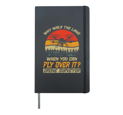 Drone Surveyor Drone Survey Hardcover Journal, Black