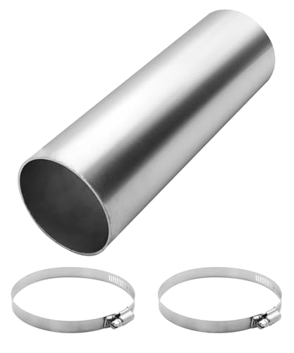 Universal 4 (102mm) Outside Diameter Aluminum Intercooler Pipe Air Intake Tube Polished Brushed Finish (OD 4- Length (300mm))